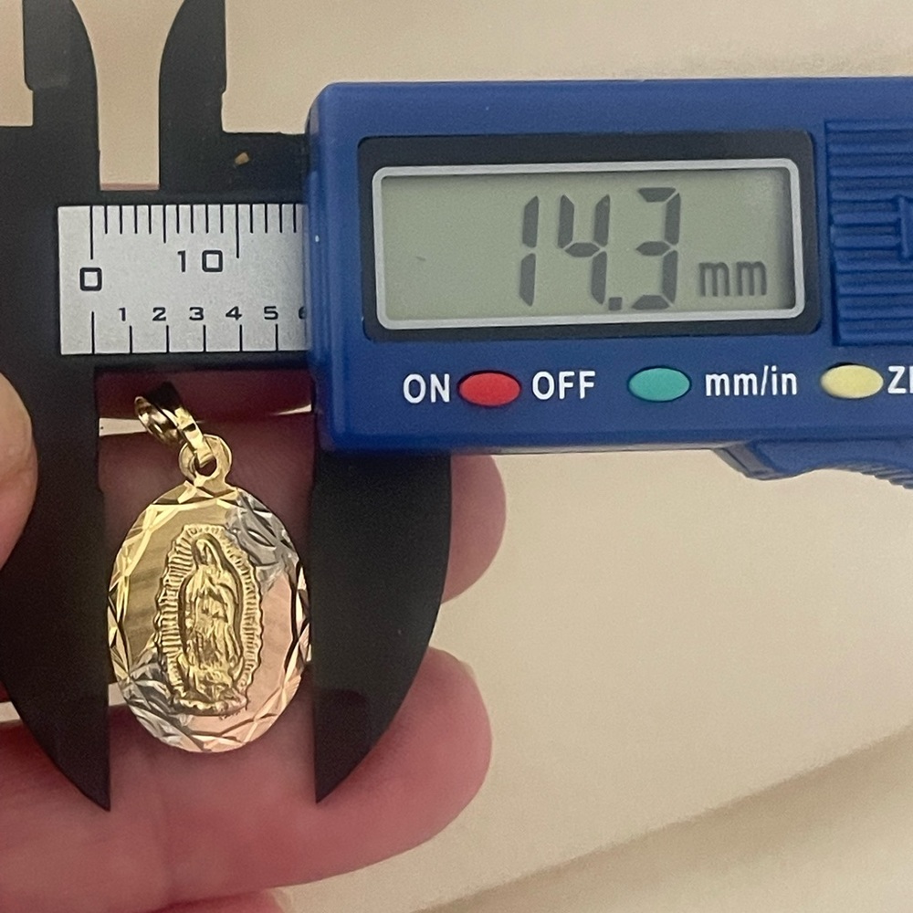 14k Gold Filled Virgen Guadalupe Cadena - Picture 5 of 8